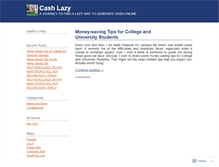 Tablet Screenshot of cashlazy.wordpress.com