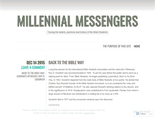 Tablet Screenshot of millennialmessengers.wordpress.com