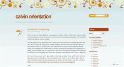 Desktop Screenshot of calvinorientation.wordpress.com