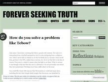 Tablet Screenshot of foreverseekingtruth.wordpress.com