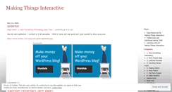 Desktop Screenshot of makingthingsinteractive.wordpress.com
