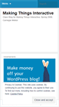 Mobile Screenshot of makingthingsinteractive.wordpress.com