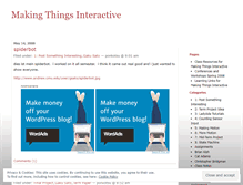 Tablet Screenshot of makingthingsinteractive.wordpress.com