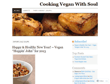 Tablet Screenshot of cookingveganwithsoul.wordpress.com