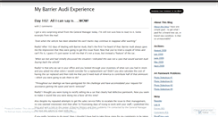 Desktop Screenshot of mybarrieraudiexperience.wordpress.com