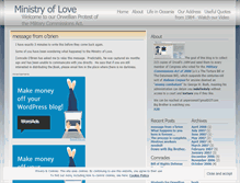 Tablet Screenshot of ministryoflove.wordpress.com