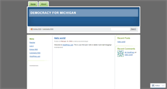 Desktop Screenshot of democracyformichigan.wordpress.com