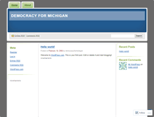 Tablet Screenshot of democracyformichigan.wordpress.com