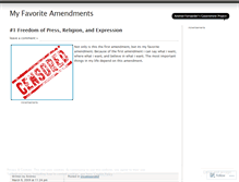Tablet Screenshot of myamendments.wordpress.com