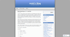 Desktop Screenshot of ankit17.wordpress.com