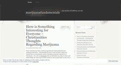Desktop Screenshot of marijuanafundamentals.wordpress.com