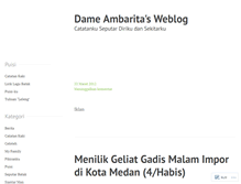 Tablet Screenshot of dameambarita.wordpress.com
