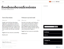 Tablet Screenshot of foodsnobconfessions.wordpress.com