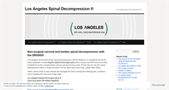Desktop Screenshot of losangelesspinaldecompress.wordpress.com