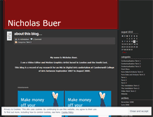 Tablet Screenshot of nicholasbuer.wordpress.com