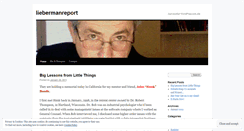 Desktop Screenshot of liebermanreport.wordpress.com