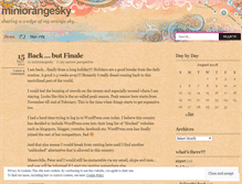 Tablet Screenshot of miniorangesky.wordpress.com