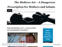 Tablet Screenshot of mothersact.wordpress.com