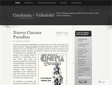 Tablet Screenshot of cineforumvalladolid.wordpress.com