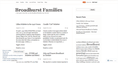 Desktop Screenshot of broadhurstfamilies.wordpress.com