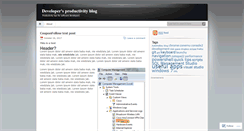 Desktop Screenshot of devproductivity.wordpress.com