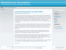 Tablet Screenshot of healthcarescandals.wordpress.com