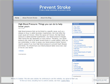 Tablet Screenshot of preventstroke.wordpress.com