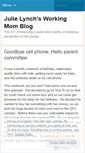 Mobile Screenshot of julielynchworkingmom.wordpress.com