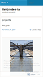 Mobile Screenshot of fieldnotesla.wordpress.com