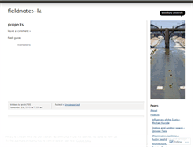 Tablet Screenshot of fieldnotesla.wordpress.com