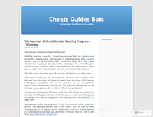 Tablet Screenshot of cheatsbotsguides.wordpress.com