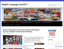 Tablet Screenshot of englishlanguagelab.wordpress.com