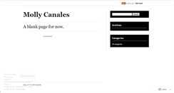 Desktop Screenshot of mollymariecanales.wordpress.com