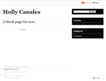 Tablet Screenshot of mollymariecanales.wordpress.com