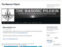 Tablet Screenshot of mymasonicpilgrimage.wordpress.com