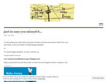 Tablet Screenshot of itwalkedonmypillow.wordpress.com