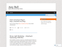 Tablet Screenshot of amycball.wordpress.com