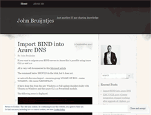Tablet Screenshot of johnbruijntjes.wordpress.com