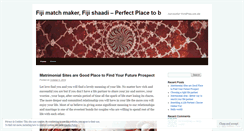 Desktop Screenshot of fijimatchmaker.wordpress.com