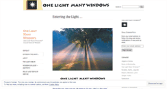 Desktop Screenshot of onelightmanywindows.wordpress.com