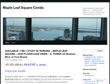 Tablet Screenshot of mapleleafsquare.wordpress.com