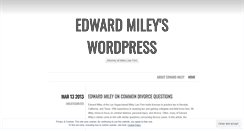 Desktop Screenshot of edwardmiley.wordpress.com