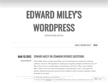 Tablet Screenshot of edwardmiley.wordpress.com