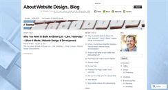 Desktop Screenshot of aboutwebsitedesign.wordpress.com