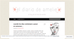 Desktop Screenshot of eldiariodeamelie.wordpress.com