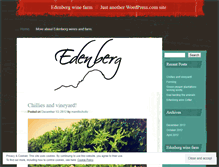 Tablet Screenshot of edenbergwines.wordpress.com