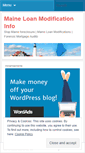 Mobile Screenshot of maineloanmodifications.wordpress.com
