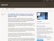 Tablet Screenshot of cwjisrael.wordpress.com