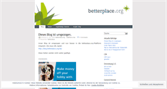 Desktop Screenshot of betterplacede.wordpress.com