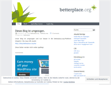 Tablet Screenshot of betterplacede.wordpress.com